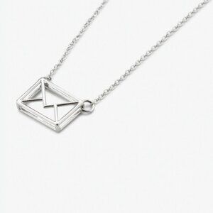 Ted Baker Love Letter SILVER Pendant Necklace